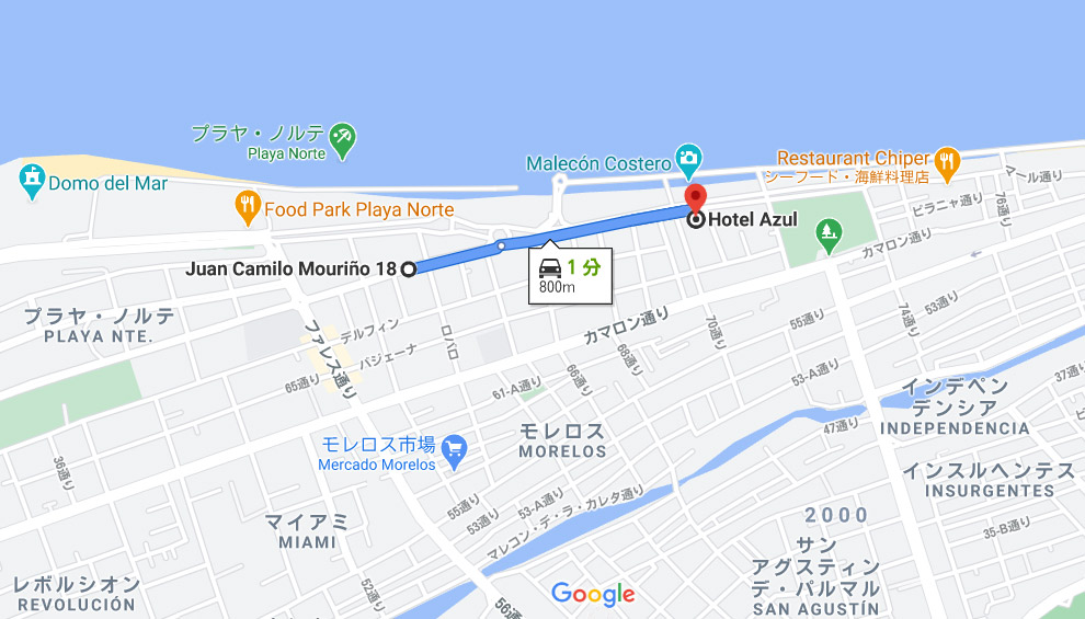 カルメンでの宿マップ