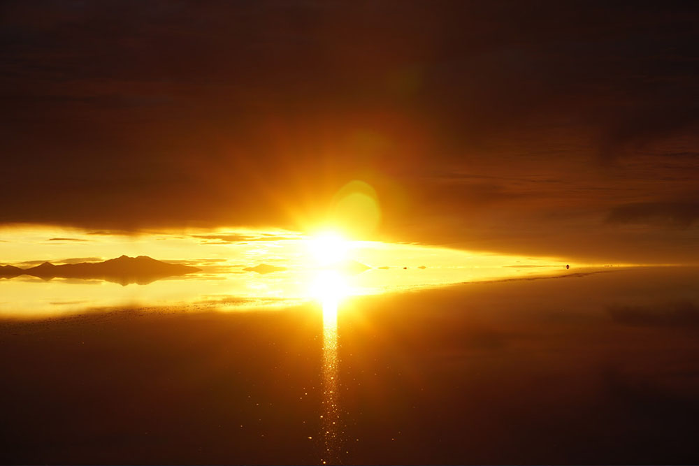 ウユニの夕景