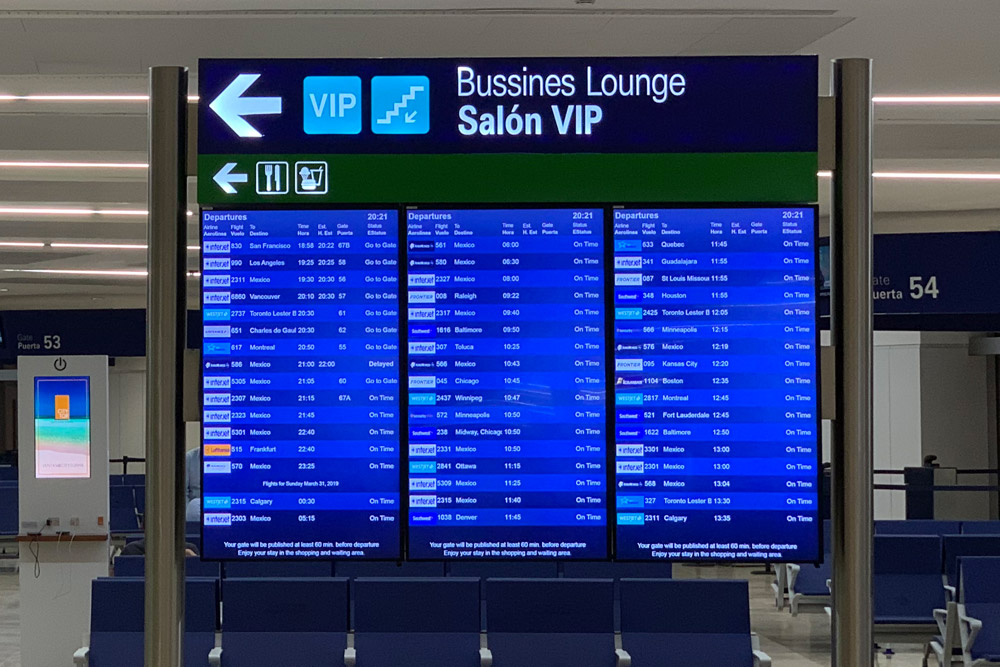 カンクン空港出発
